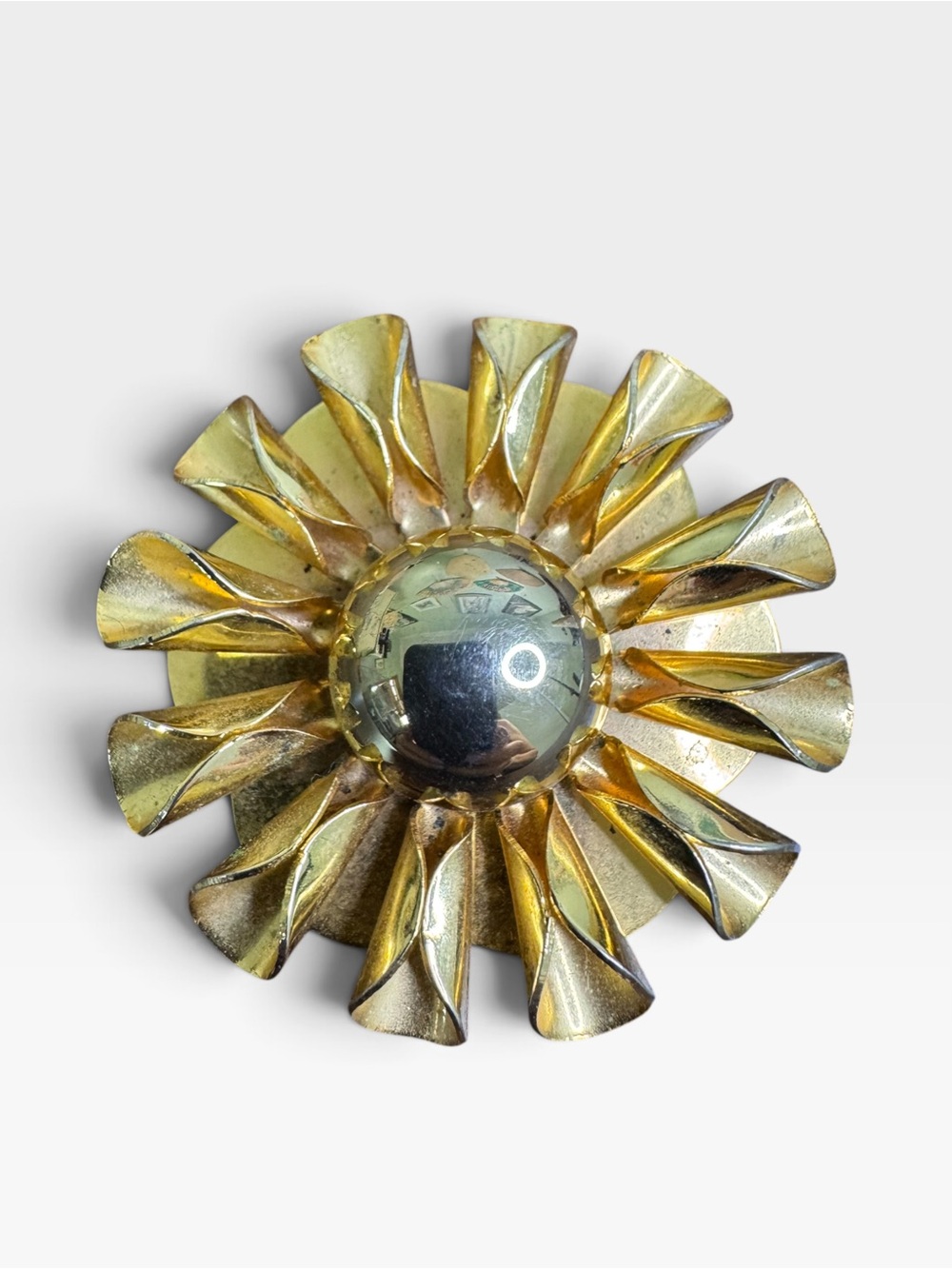 Vintage Gold Sunburst Floral Scarf Clip - Liebo USA
